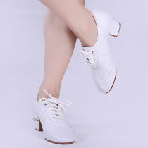 Betty dance shoes T1B soft cowhide ladies teacher dance shoes Baolan two-point friendship coach Latin dance shoes
