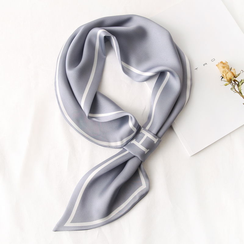 Silk scarf women's shawl long version all-match Japanese spring and autumn girl scarf autumn style Western style fashion scarf thin section autumn and summer