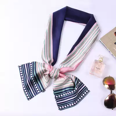 Shawls small silk scarves ladies spring and summer Joker long square scarves thin scarves long gauze scarf ties