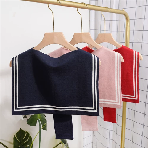 Трикотажная накидка, демисезонный шарф, военно-морской плащ, популярно в интернете