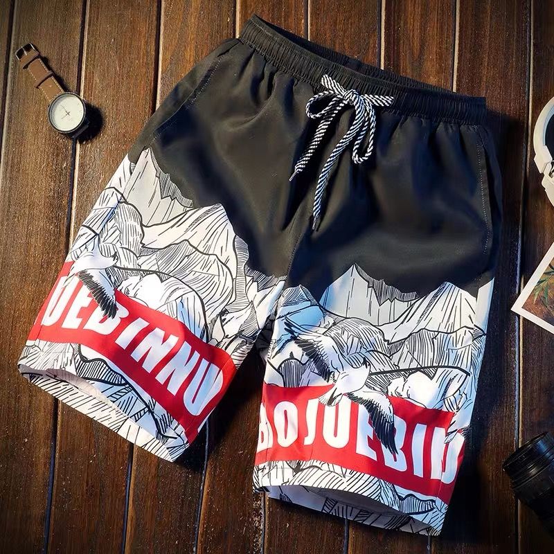 Men Shorts Summer Beach Pants Men Loose Casual Shorts Men 50% Pants Speed Dry Casual Shorts Male size Size Tide