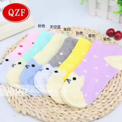 Socks women's socks shallow women's socks cartoon low-top summer T C blend thin non-slip invisible socks invisible socks women