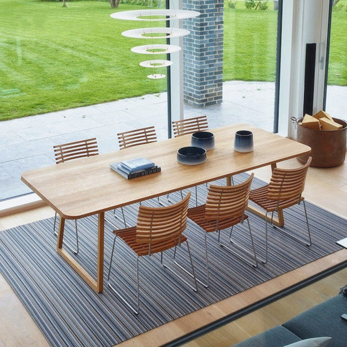 Nordic Minimalist Modern Solid Wood Large Conference Table Office Long Table Office Bench Business Reception Desk Negotiation Table