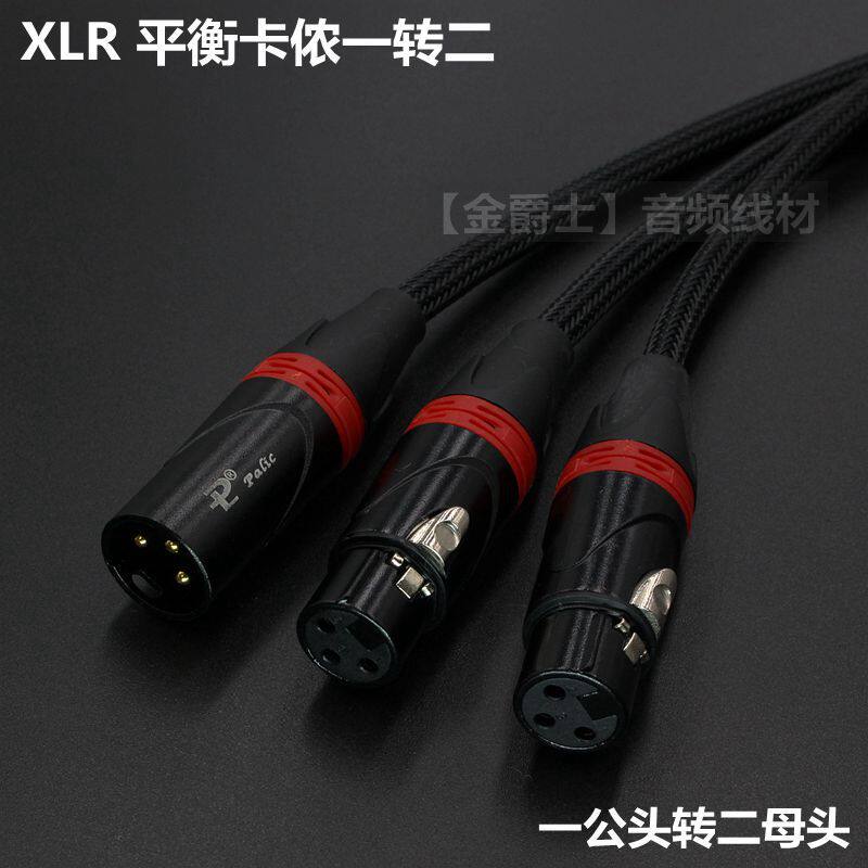 XLR balanced XLR one minute two audio cable XLR one revolution to two females single Canon revolution to double Canon bus