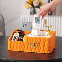 Multifunctional tissue box storage box creative high-end light luxury paper box home living room simple paper box modern