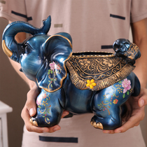 European luxury elephant tissue box ornaments creative living room coffee table decorations modern home high-end paper box