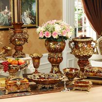European large vase fruit plate tissue box ashtray ashtray retro home set resin ornaments creative decorations