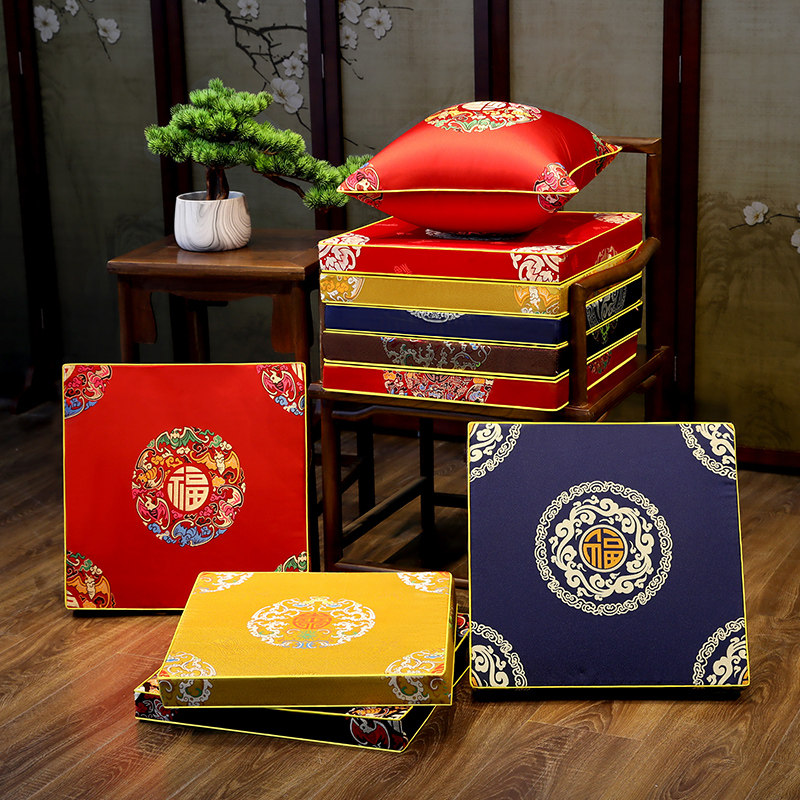 Red Wood Sofa Cushion Thickened Sponge Brown Cushion Chinese Chair Cushion Latex Cushion Tea Chair Circle Chair Cushion Table Chair Cushion