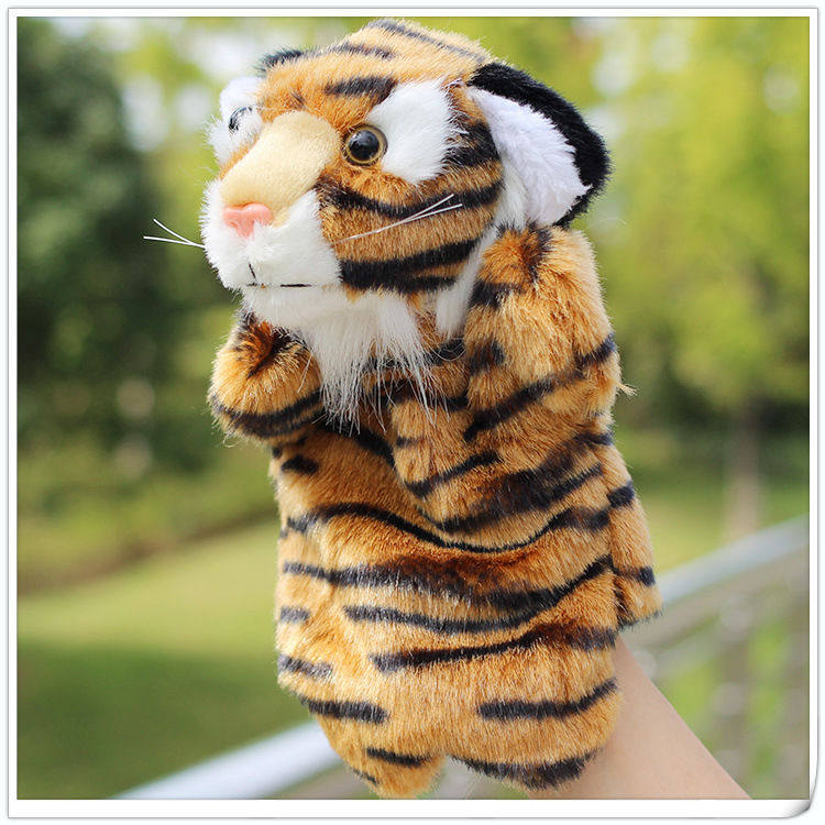 Fox Fake Tiger Wai Props Animal Hand Puppet Kindergarten Storytelling Gloves Stage Drama Hand Puppet Toy Tiger Fox