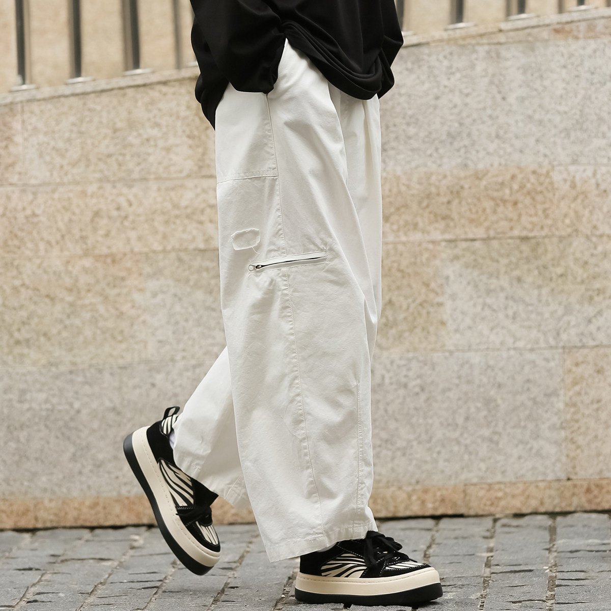 cityboy small sub-work dress pants female spring autumn straight cylinder salt series Japanese pants thin section student bf loose broadlegs