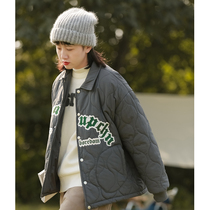 vintage embroidery thickened baseball clothes American jacket cotton clothes women loose casual couple bf cotton padded jacket student tide