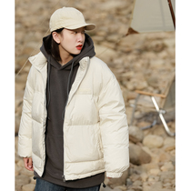 Day-train Overalls bread down clothes schoolgirls Winter thickened short and small sub coats Korean version easy lovers bf