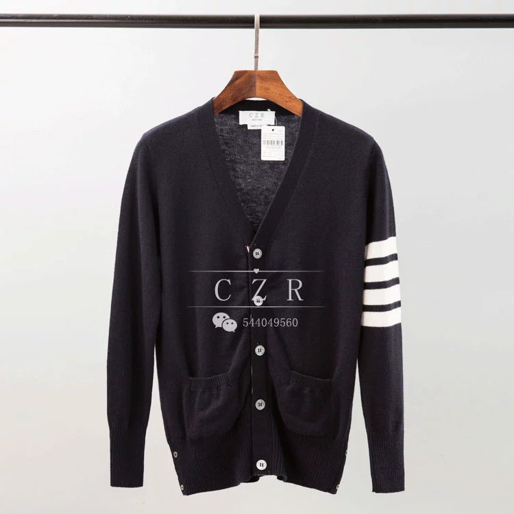 Tb cardigan áo len nam mùa thu và mùa đông Hàn Quốc phiên bản của triều vài thanh niên len v-cổ áo len áo len nữ áo khoác mùa đông đồ đôi