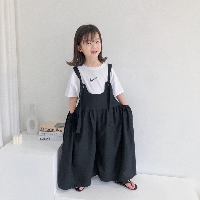 2020ss6 1 original custom children's girls summer wild oversize wide baby bag linen trouser skirt