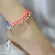 Vòng tay trang sức dân tộc đan vòng tay năm nay vòng tay chuông đỏ lắc chân nữ titan