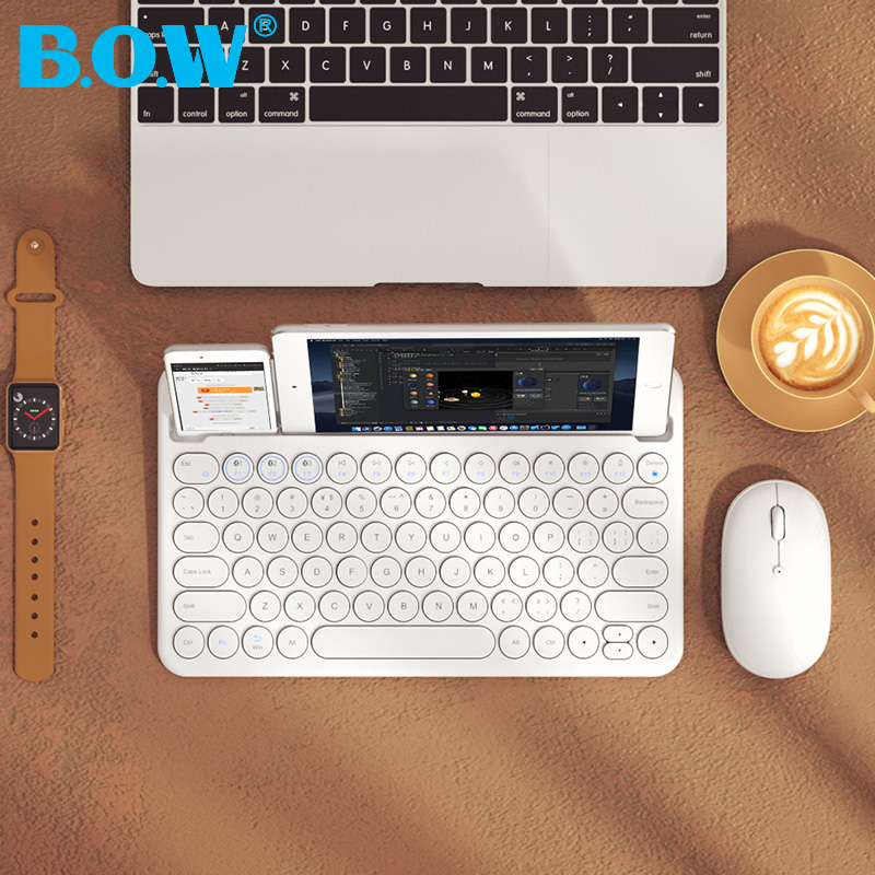 (Official Flagship Store) BOW Hangshi 2021ipad Bluetooth Keyboard Mouse Android can connect mobile phone matepad tablet dedicated pro10.5 notebook Xiaomi wireless