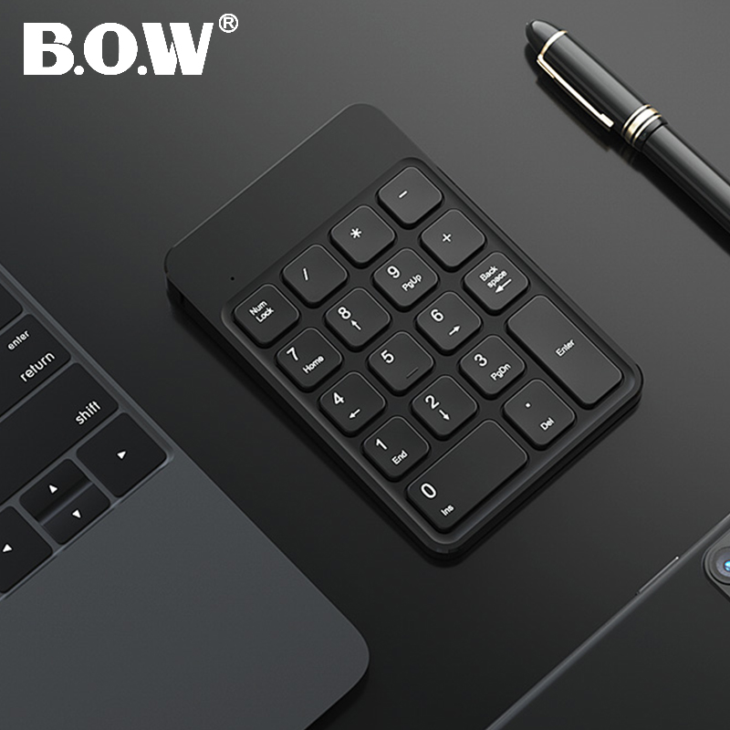 (Spot Speed Hair) BOW AirAsia Apple laptops Chocolate Wireless Digital Keyboard Charging USB Takeaway Mini Bluetooth keypad Cable Accounting Finance Free to switch