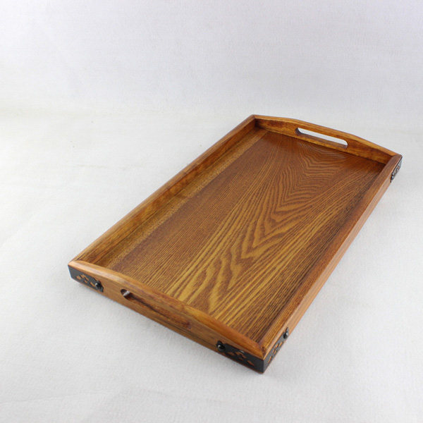 Wooden wooden pallet European-style rectangular tea water cup tray fruit tray dinner plate Home big hand end tea tray wooden tray-Taobao