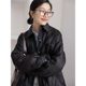 Black down cotton jacket for women 2024 new autumn and winter outer wear loose casual lightweight cotton jacket ~ clearance ready stock