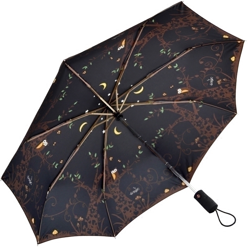 Korean owl umbrella three-fold fully automatic sunscreen sun, ultraviolet, rain, rain, dual-use safety explosion-proof umbrella