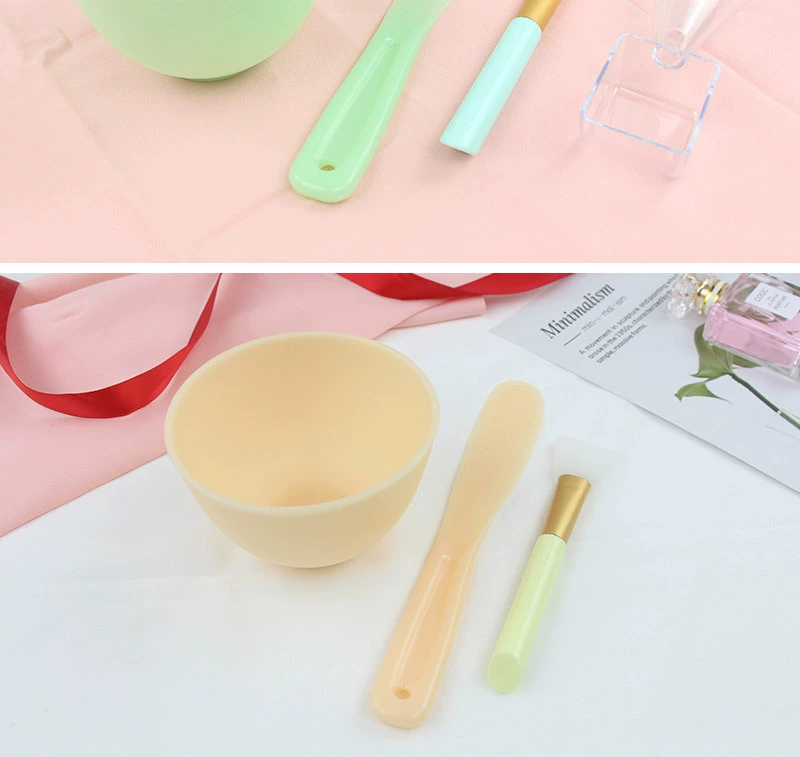 Hộ gia đình DIY Tự làm Mặt nạ Silicone 2 mảnh Công cụ làm đẹp Thẩm mỹ quy mô lớn Màng mặt nạ Bàn chải Stick Bộ dưỡng ẩm - Các công cụ làm đẹp khác