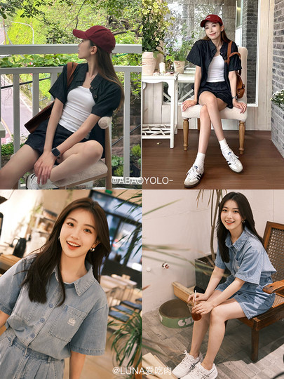 White Art Painting Collaboration Fashionable Casual Denim Suit for Women 2025 Summer New Vintage Modern Two-Piece Set