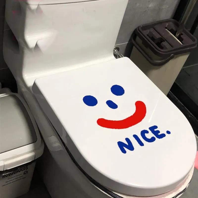 Creative Personality Toilet with cute smiley face funny toilet Horse lid sticker Decorative Cartoon Waterproof Sticker-Taobao