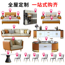 High-end modern simple marble coffee table TV cabinet combination Atmospheric living room luxury simple household cabinet combination