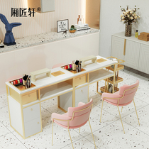 Net Red Japanese style medecor table and chairs combined light extravagant beauty salon with vacuum cleaner mealto table single double custom table