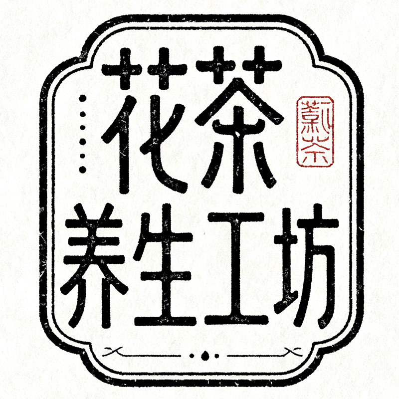 花茶养生工坊的LOGO
