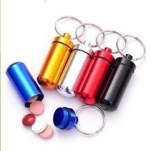 Outdoor Products Mini Medicine Cans Aluminum Alloy Medicine Bottles First Aid Pill Bottles and Cartridges Lifesaving Equipment