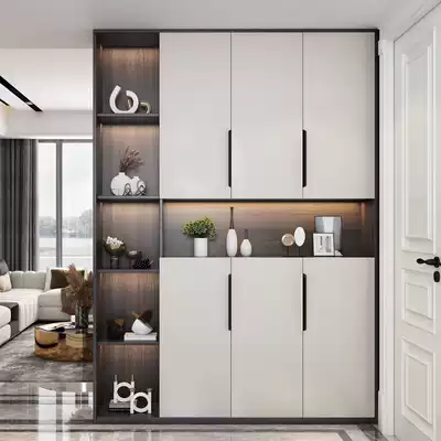 Entry shoe cabinet high vertical household door large capacity simple modern entrance hall entrance cabinet integrated wall balcony cabinet