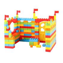 Large building block particles assembled educational plastic sensory training childrens toy area corner construction building castle kindergarten