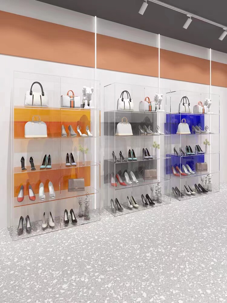 Shoe Store Shoe Rack Show Rack Show Acrylic Shelf Clothing Store Shoes Bag of display frame Multi-functional shelving shelf-Taobao