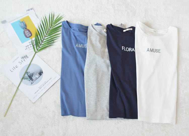 Fan Song Foreign Trade Japan Single Lady Round Collar Mercerized Full Cotton Multi-colored Casual Short Sleeve Blouse 