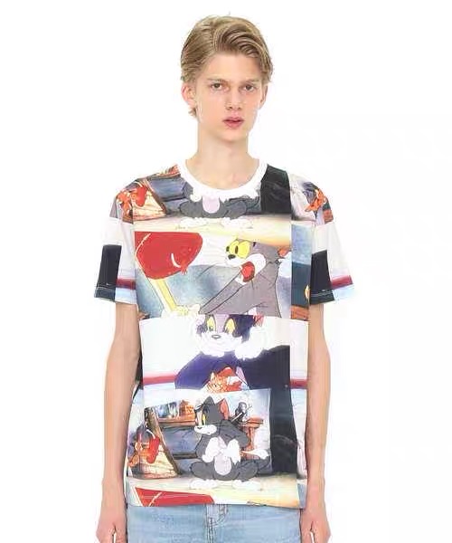 Fan Song Foreign Trade Day Single Classic Tom * Printed Full Cotton Short Sleeve Blouse T-Shirt Special Price Parenting