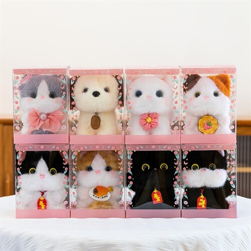 Fragrance Pendant Small Doll White Cat White Rabbit Holding Fish Cat Pink Rabbit Black and White Devon Cat Penguin Calico Cat Window Gift Box