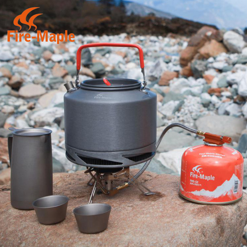 Fire maple outdoor kettle XT2 set hot water kettle wild brewing tea set portable boiling teapot camping boiling water artifact