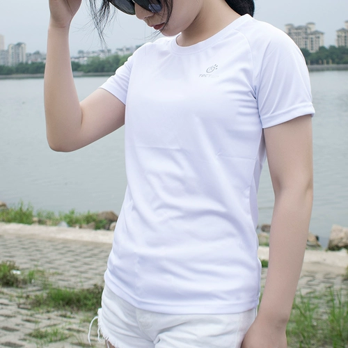 Быстросохнущая спортивная белая летняя легкая и тонкая дышащая дорожная футболка для скалозалания подходит для пеших прогулок, короткий рукав, свободный крой, 2020