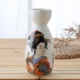 Rượu sake retro theo phong cách Nhật Bản đặt chai duy nhất shochu jug thermos hộ gia đình rượu đặt ly nóng ly đơn 3 hai. - Rượu vang