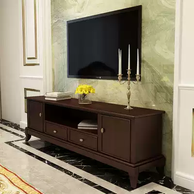 American TV cabinet coffee table combination simple modern bedroom TV cabinet small apartment living room solid wood TV cabinet