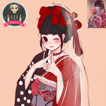  Q version of the hand-painted avatar custom Japanese style cute couple characters real photo change hand-painted cartoon portrait design