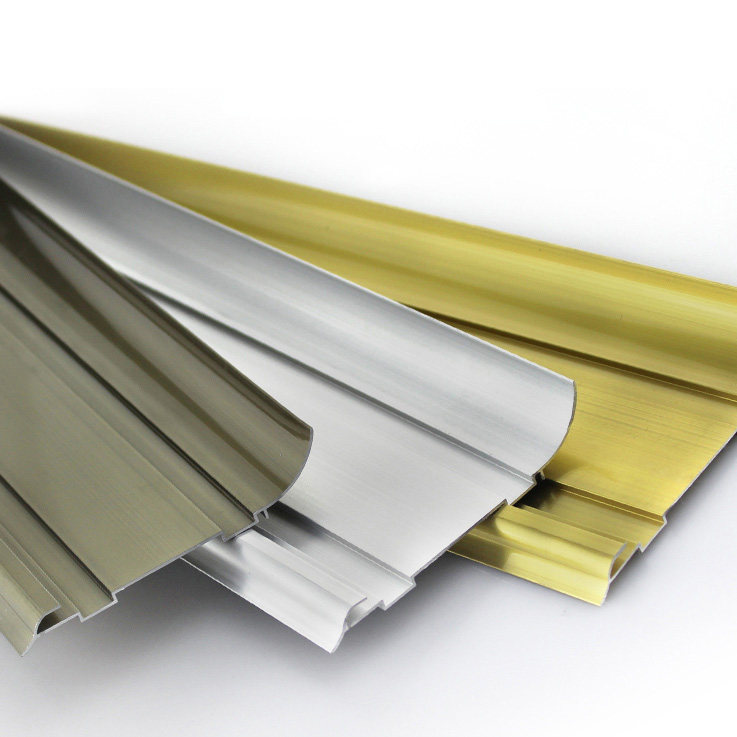 Aluminium alloy plastic floor upper wall lining plate PVC floor sticker close-up closing strip Kindergarten skirting plate padded against plate