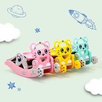 Childrens home indoor multifunctional small slide baby Trojan horse rocking horse baby rocking horse slide two in one