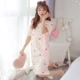 Đồ ngủ nữ mùa hè ngắn tay cotton ngọt ngào phiên bản Hàn Quốc dễ thương của dịch vụ gia đình trong đoạn dài có thể mặc bên ngoài váy ngủ công chúa gió buông thả