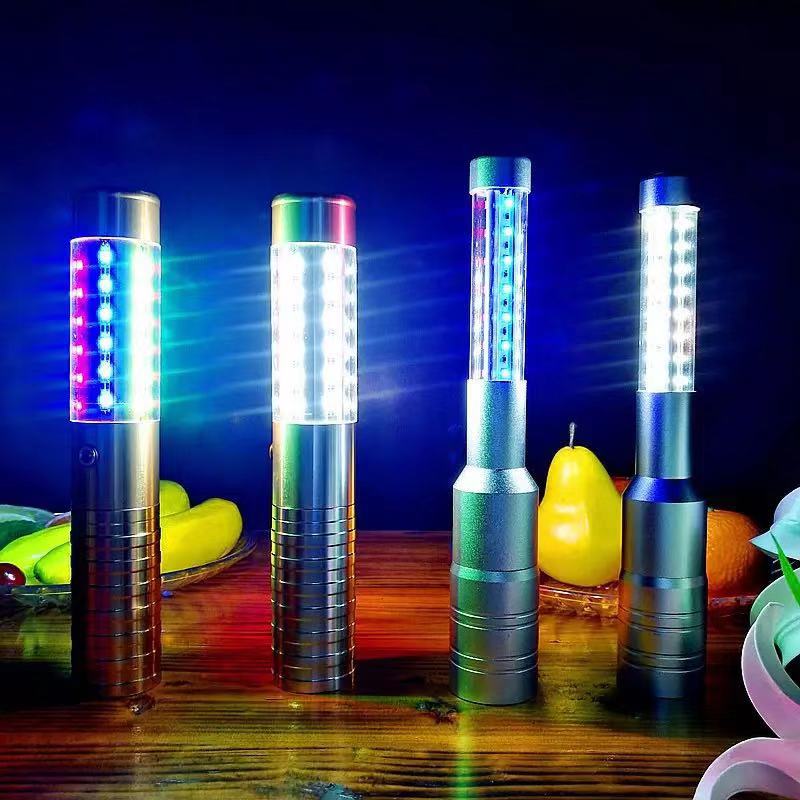 Flash champagne stick flash foreign wine cover LED charging flash cold fireworks bar lamp high-end decorative champagne cap