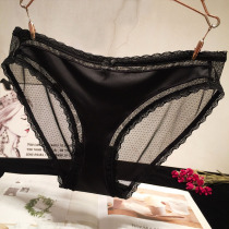 Vimi Jiangnan Sexy Ice Silk Underpants Women's Summer Thin Mesh Transparent Lace Tempting Comfortable briefs