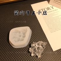 Fans handmade shop diy glue dripping mold frosting fault iceberg spar crystal cluster stone rockery silicone mold