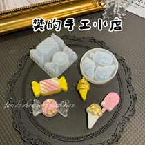 Fans handmade shop candy ice cream silicone mold mirror crystal glue DIY mold cute mold