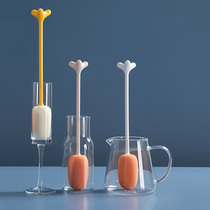 Long handle upright mug cup brushed god Hit Color Bottle Brush Home Decontamination No Dead Angle Groove Sponge Cleaning Brush
